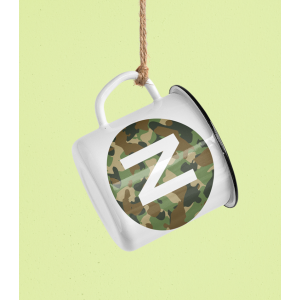 Cana Personalizata - Metalica Emailata - Army - Initiala si Poza  - 1