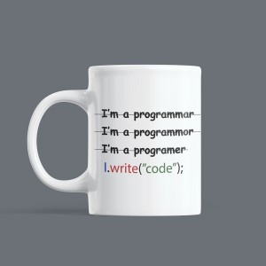 Cana personalizata programator "I write code"  - 1