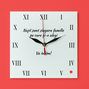 Ceas de perete personalizat "Nasii sunt singura familie...