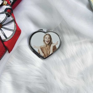 Oglinda de poseta in forma de inima personalizata cu poza