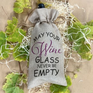 Saculet pentru sticle personalizat cu mesajul "May your...