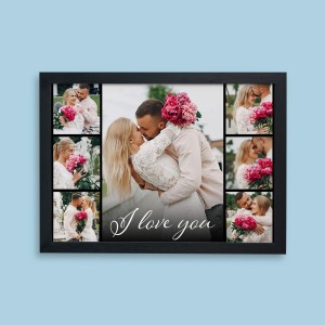 Tablou personalizat "I love you" si 7 poze