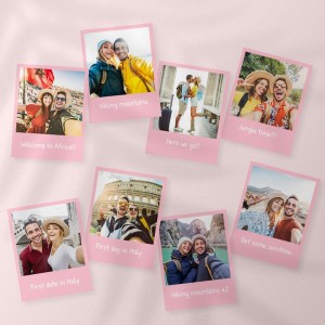 Fotografii printate cu fundal "pink" set de 8 poze si...