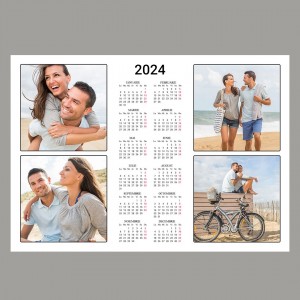 Calendar magnetic personalizat cu 4 poze