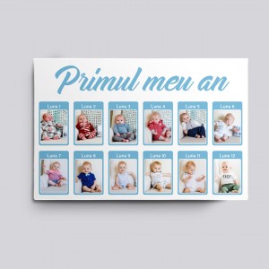 Tablou canvas personalizat pentru baieti primele 12 luni