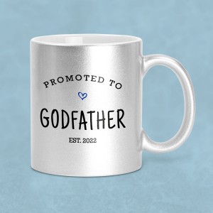 Cana sidefata personalizata cu "promoted to GodFather" si an
