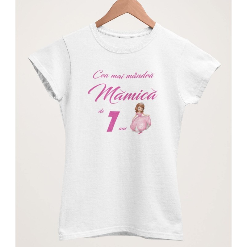 Tricou Personalizat Femei - Cea mai mandra mamica - Printesa Sofia  - 1